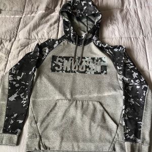 Lettered SWOOSH logo pullover hoodie